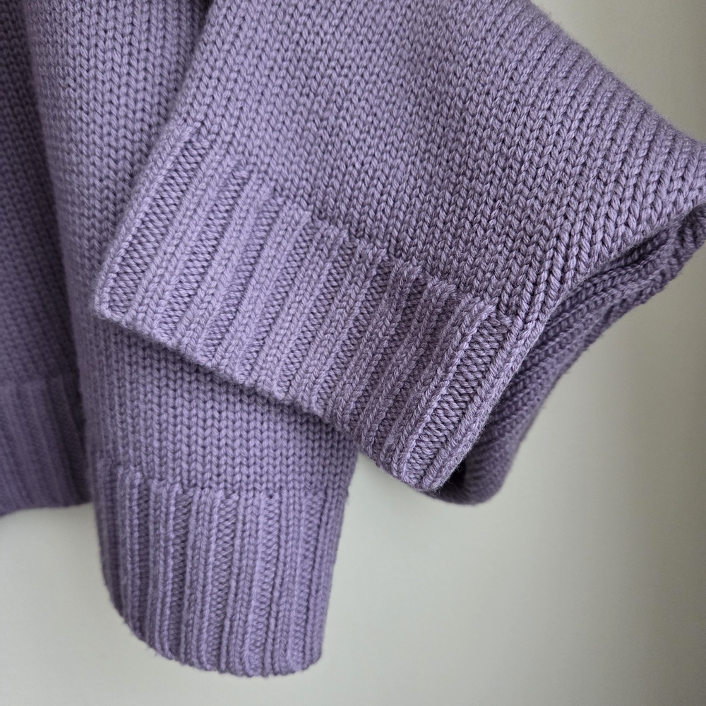 Wilfred 100% Merino Harper Soft Lilac Lavender Cropped Sweater EUC Sz 2X - Picture 4 of 13